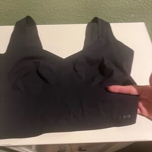 Skims Womens Plunge Longline Bra Size Medium Black Pull-Over Seamless Naked